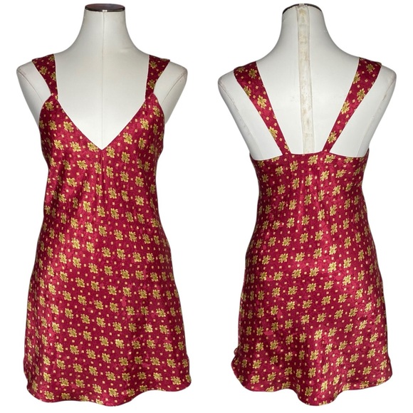 Victoria's Secret Other - Victoria’s Secret Vintage Gold Crown Label Lingerie Slip Dress